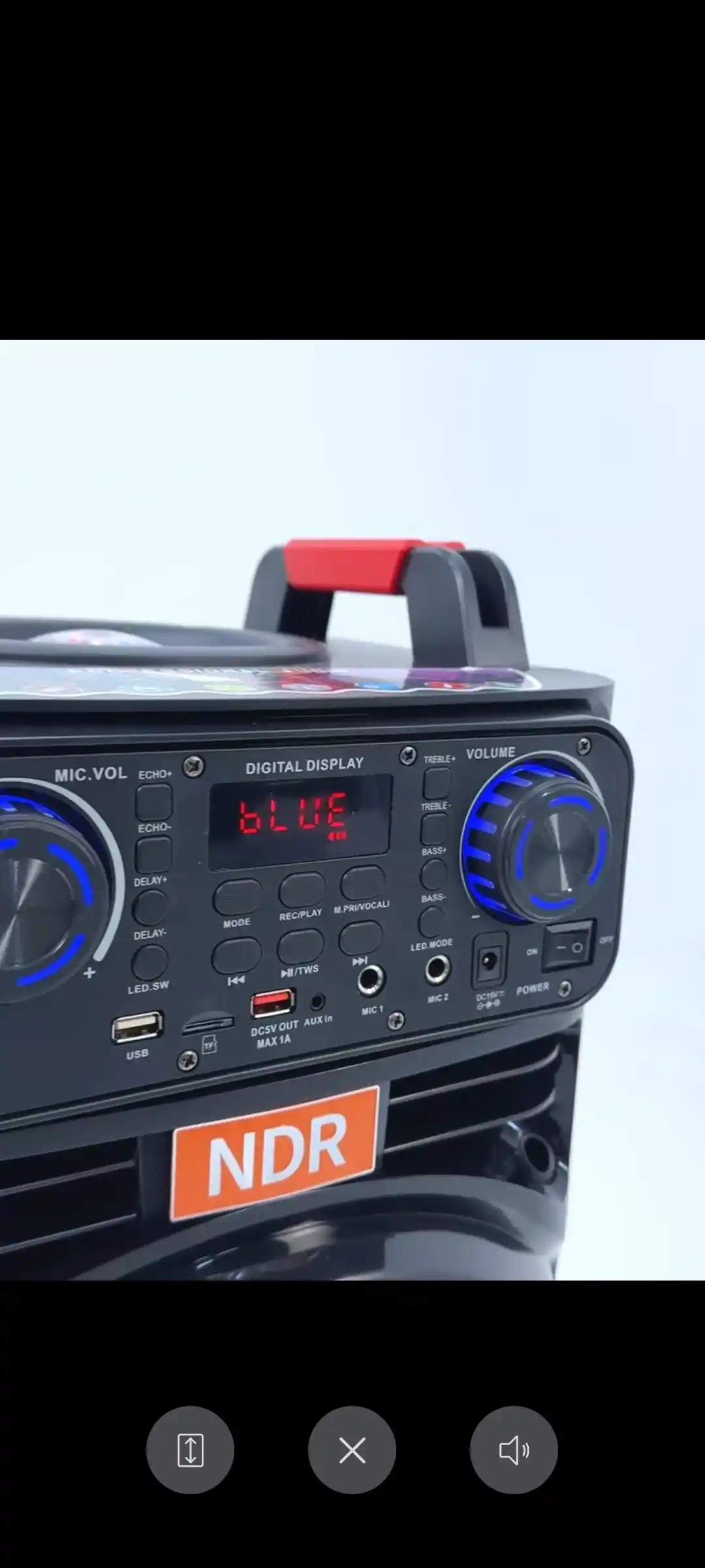 Portativ simsiz kolonka NDR 1100 va JQS 9033, RGB yoritgichli, karaoke, Bluetooth