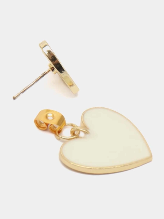 Серьги cердечки, женские, бижутерия
