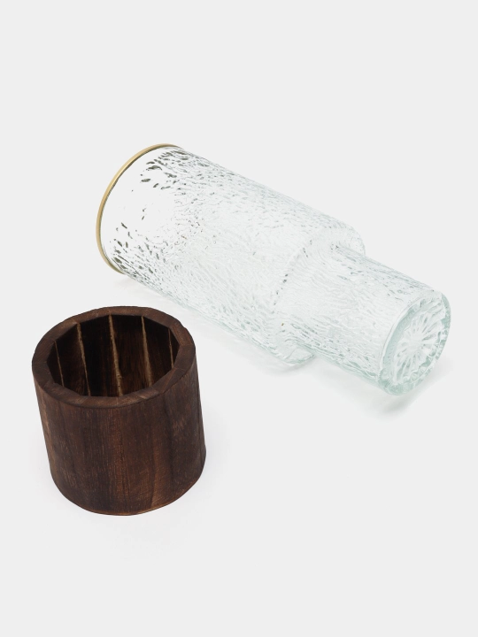Gullar uchun shishali guldon, dekorativ, 25 * 10 sm