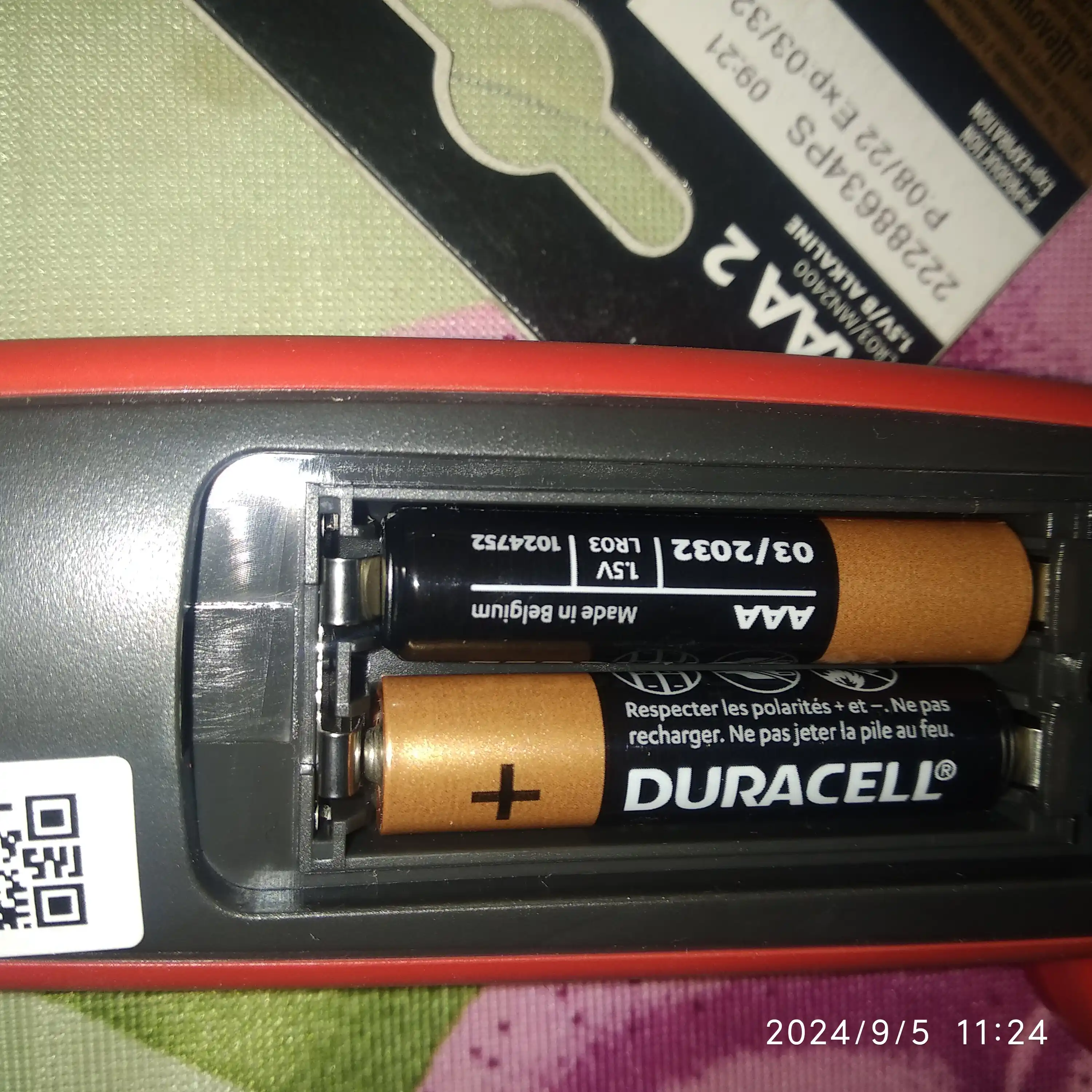 Duracell mitti batareyalari AAA,  1.5V LR03 (2 dona)