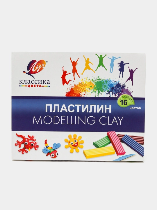Пластилин «Классика» 16 цветов — мягкий, яркий, не липнет к рукам., 20С 1329-08 - 