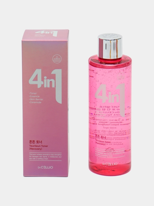 Yuz uchun toner, Dr.CELLIO, 4in1, 300 ml - 
