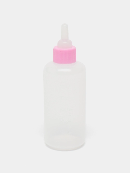 Yangi tug‘ilgan mushuklar va itlar uchun so‘rg‘ichli shisha idish, 50 ml