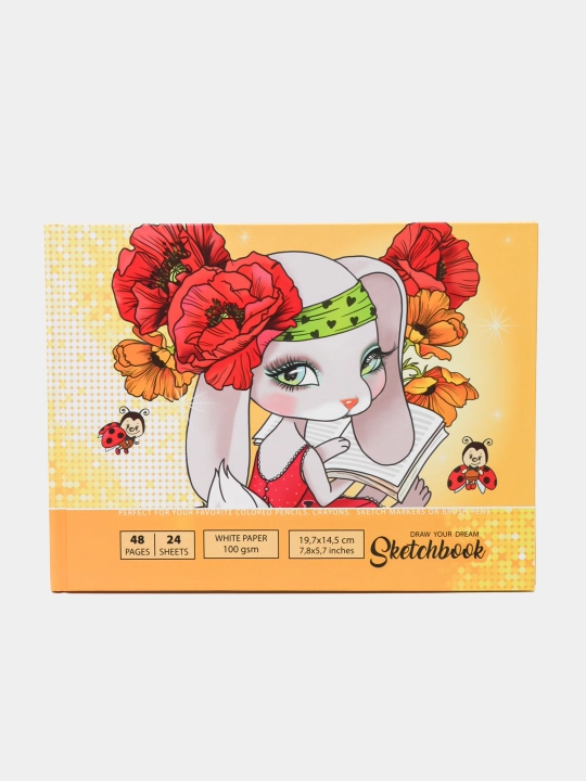 Sketchbuk Fresh 21566, toza varaqlar, matli laminatsiya, 7BS, 197 * 145 mm, 24 varaq