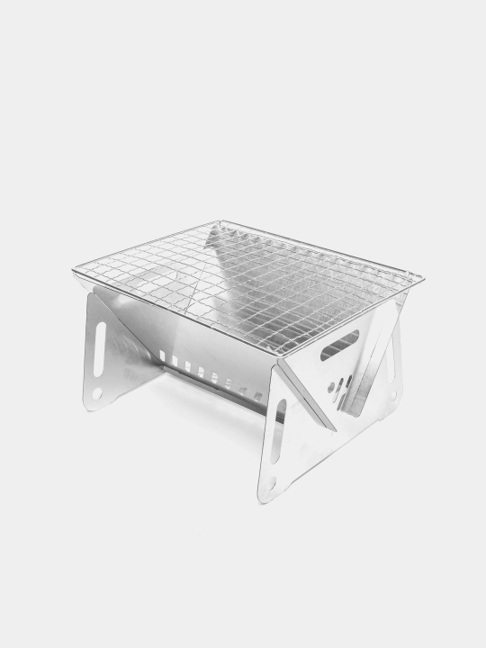 Yig‘ma mangal panjara bilan, sayohat uchun portativ mini grill