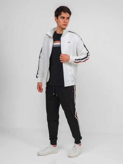 Спортивный мужской костюм, на молнии, двойка комплект, MOSLEY — BBLSHOP-98031-ЧЕРН-XXXL