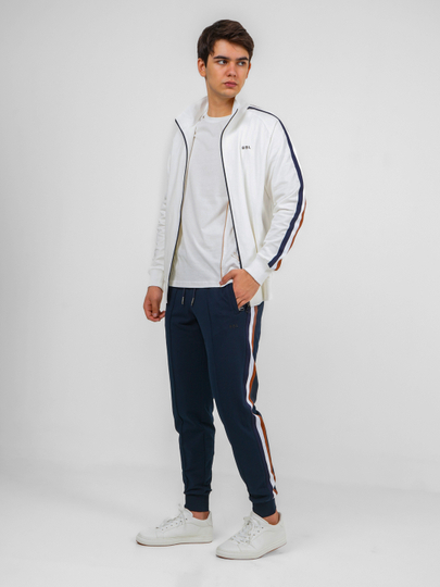 Спортивный мужской костюм, на молнии, двойка комплект, MOSLEY — BBLSHOP-98031-ТЕМНСИН-XL