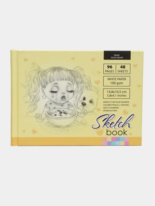 Sketchbuk Fresh 21412, matli laminatsiya, 7BS, 148 * 105 mm, A6, 48 varaq - 