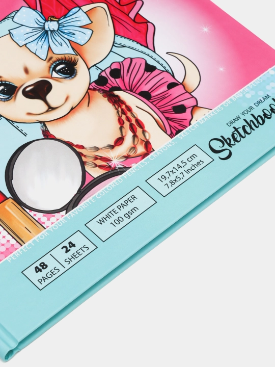 Sketchbuk Fresh 21569, toza varaqlar, matli laminatsiya, 7BS, 197 * 145 mm, 24 varaq