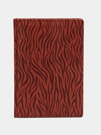Ежедневник Hatber ZEBRA, Недатированный, с цветным срезом и ляссе, коричневый, А5, 176 листов — СИГНУМ-P10AFD9-СИНИЙ