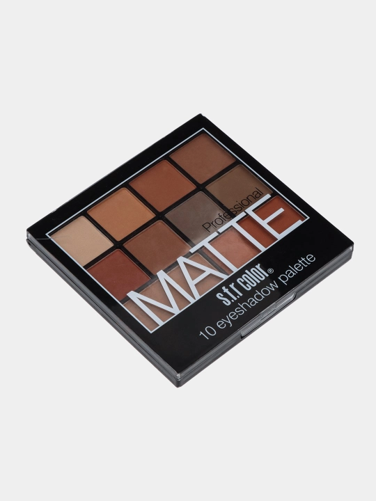Тени для век MATTE professional, 10 оттенков, s.f.r COLOR