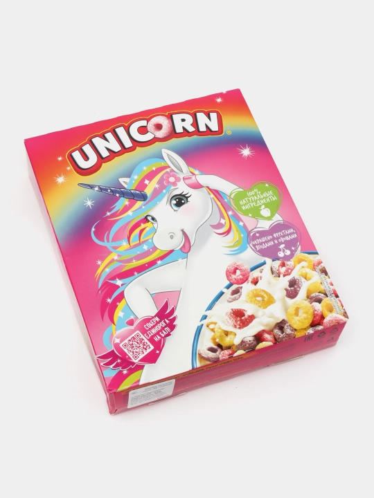 Готовый завтрак Kelloggs Unicorn, радужные колечки, 195 г