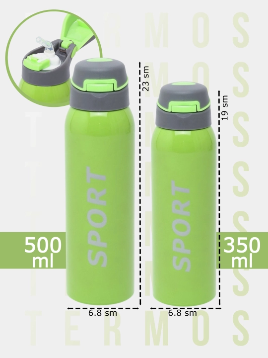 Термос с трубочкой, для взрослых и детей, 500, 350 мл / Zi Store
