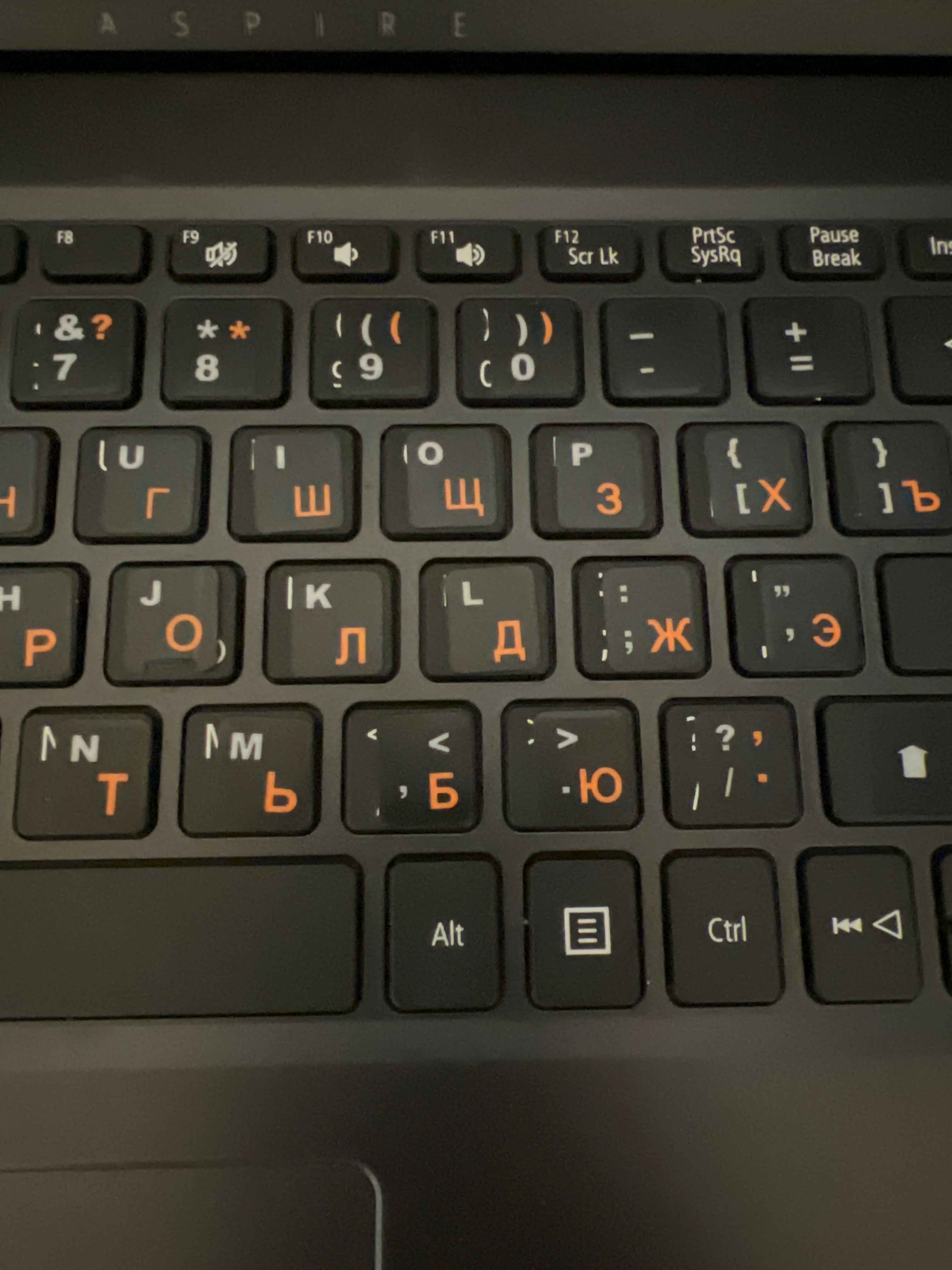 Наклейки пластиковые с русскими и латинскими буквами на клавиши клавиатуру кнопки