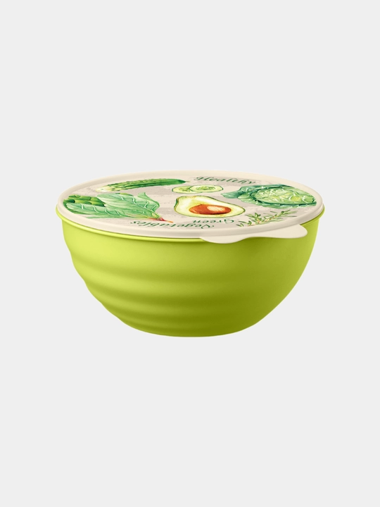 Миска Wave, с гибкой крышкой, с декором, 0.85/1.55/2.8/3.7 л