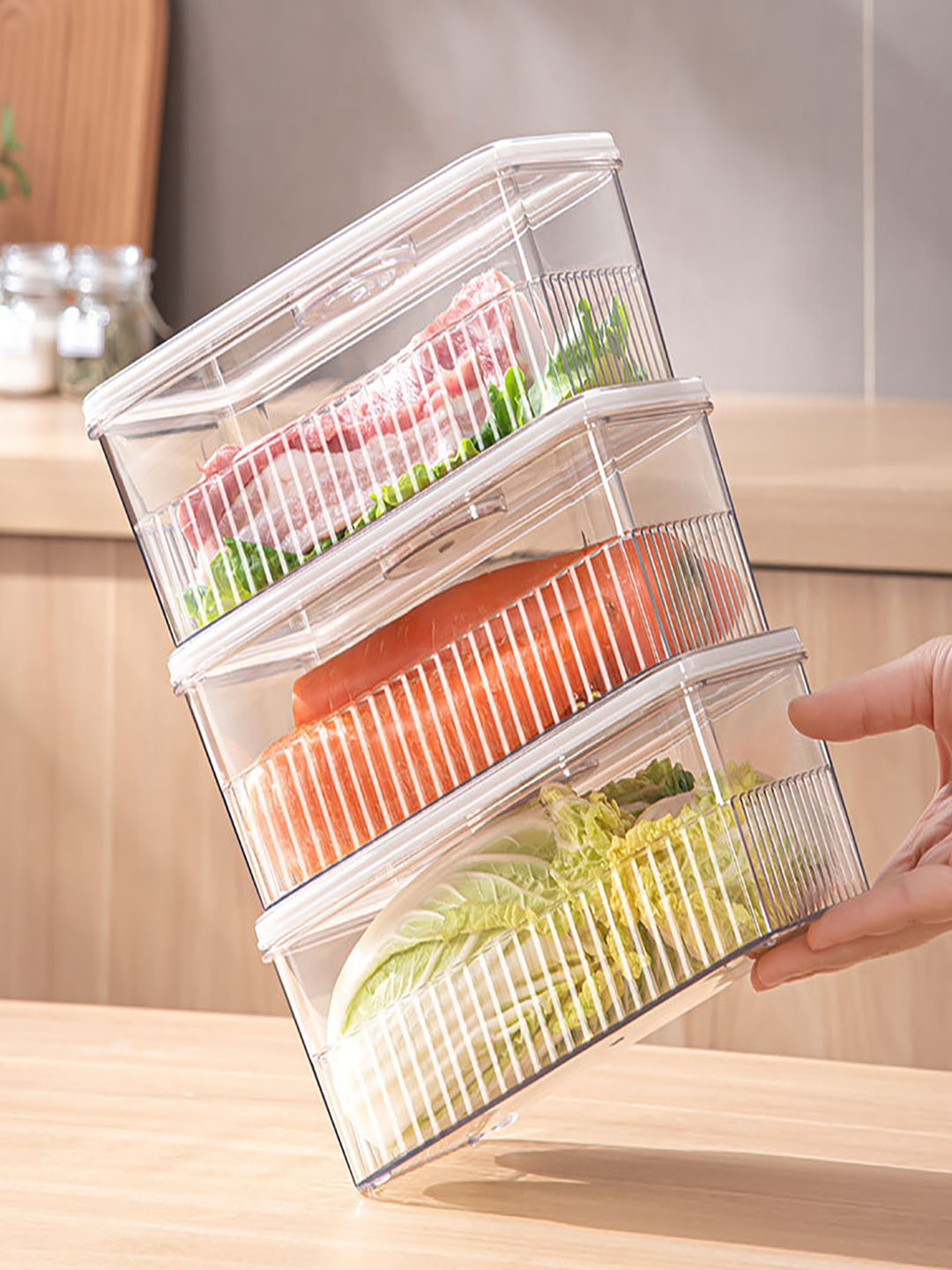 Контейнеры для хранения продуктов, в 3 размерах (цены указаны за 1 штуку)