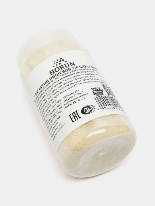 Oziq-ovqat jelatin 310 Blum "HORUN" dan, 300 gr