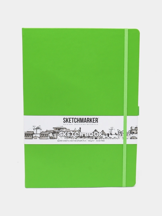 Блокнот для зарисовок Sketchmarker в твердой обложке, 140 г/м2, 21 х 29.7 см, 80 листов - 