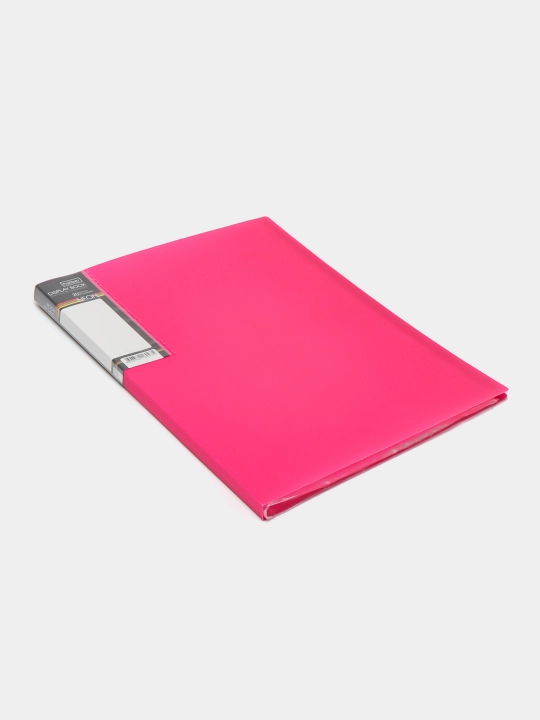 Plastik jild HD, 20 ta qoʻshimcha, A4, koreshok 14 mm, 70 mkm, Diamond neon, Pushti