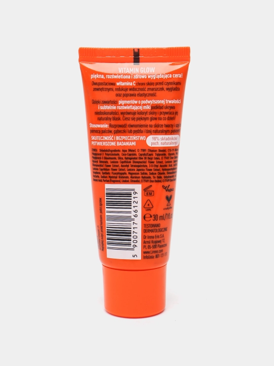 Крем-флюид тональный для лица Lirene осветляющий Vitamin C №002, beige, 30м л