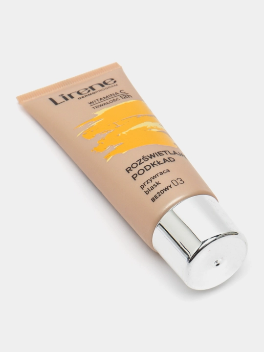 Крем тональный для лица lirene vitamin c 12h осветляющий с флюидами №03 бежевый 30 мл