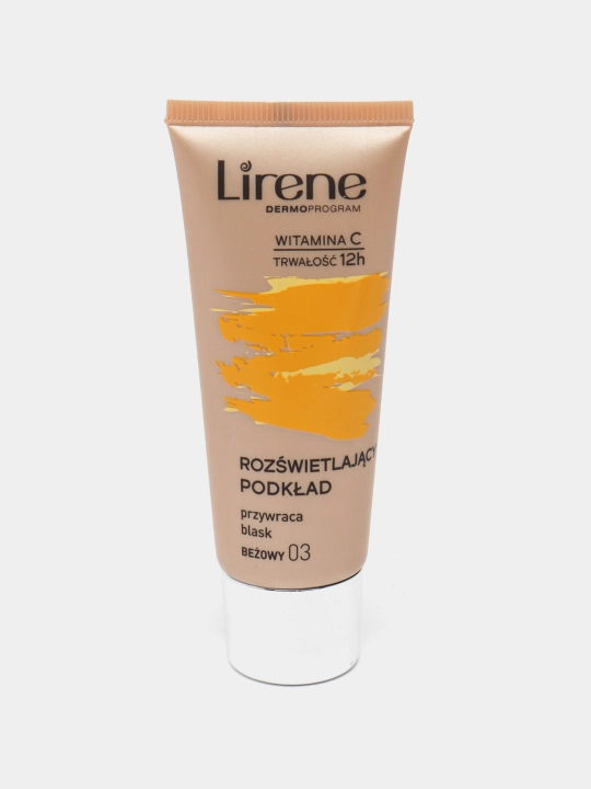 Крем тональный для лица lirene vitamin c 12h осветляющий с флюидами №03 бежевый 30 мл