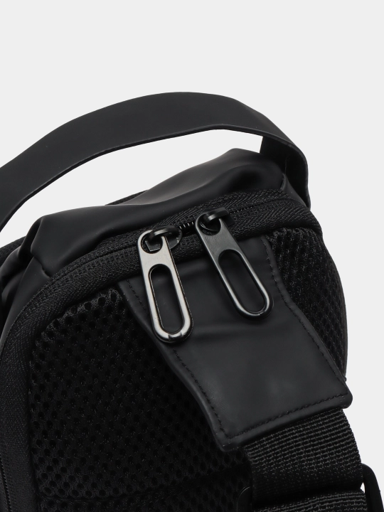 Сумка мужская через плечо, эко кожа, TSA кодовый замок, USB порт