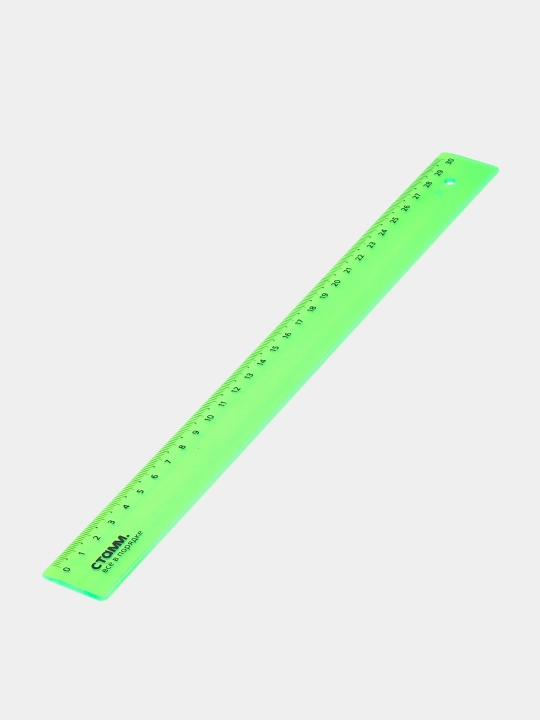 Ruler 30 sm STAMM, plastik, shaffof, neon ranglar, turli xil