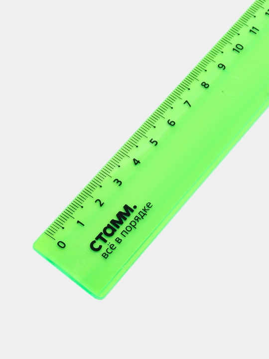 Ruler 30 sm STAMM, plastik, shaffof, neon ranglar, turli xil