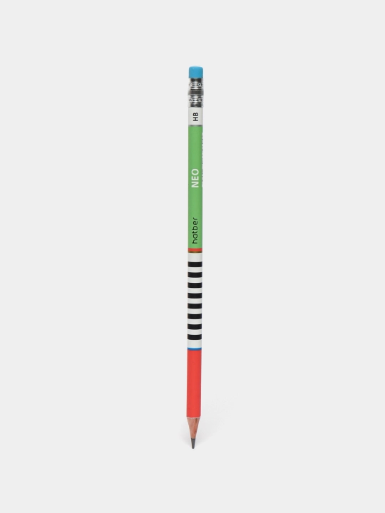 Qora grafitli qalam Hatber NEO, HB, o‘chirg‘ichli, charxlangan, BL065978 - 
