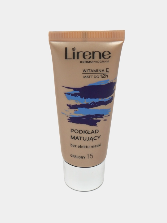 Крем тональный для лица Lirene Vitamin E, 12h, матирующий эффект, №15, загар, 30 мл