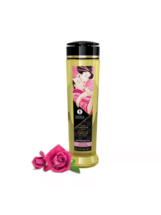 Масло массажное для тела SHUNGA ROSE PETALS, 240 мл - 