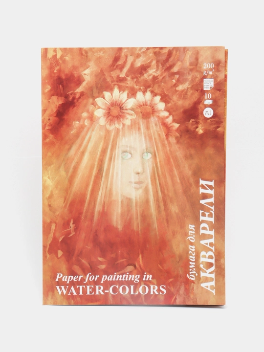 Akvarel uchun 10 varaq A3, Liliya Xolding "Flora" papkasi, 200 gr/m2