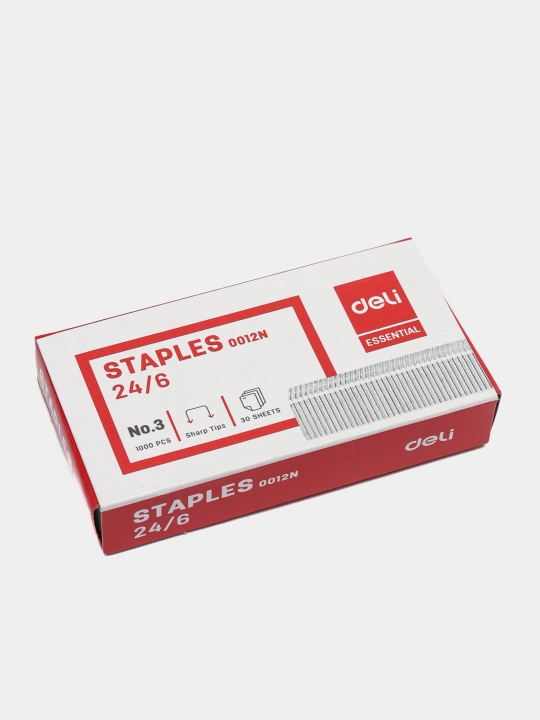 Stepler o'qi №24/6 1000 шт 0012N Deli, 2 donadan