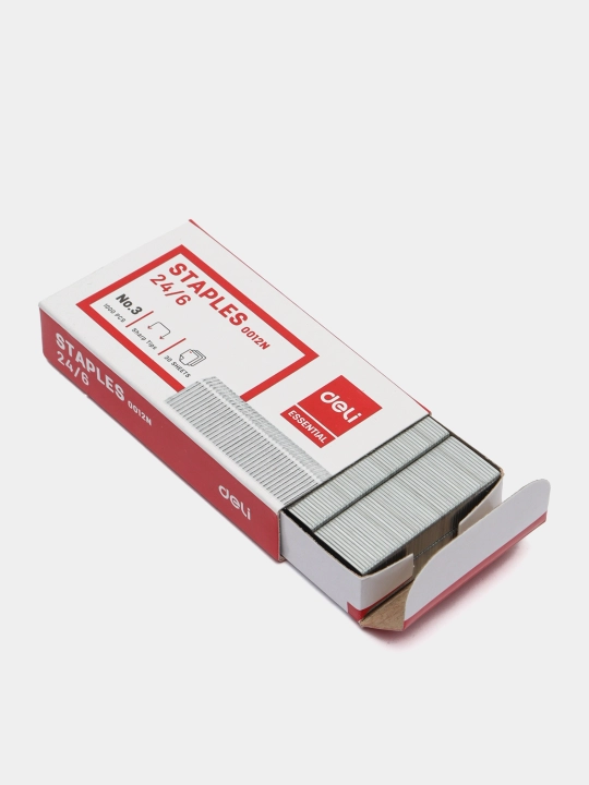 Stepler o'qi №24/6 1000 шт 0012N Deli, 2 donadan