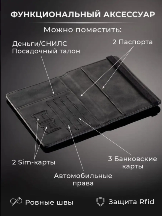Обложка на паспорт, органайзер для документов