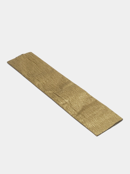Rangli qog'oz Hatber ijodkorlik uchun, kreplangan, metalllashtirilgan, Oltin, 50*250 sm