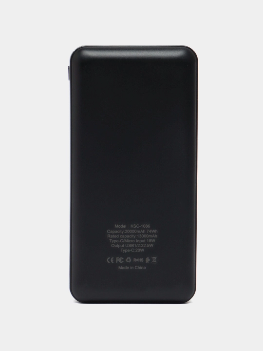 Power bank Kakusiga 20000/10000/5000 mAsoat, tez quvvatlanadigan tashqi akkumulyator