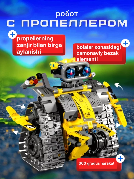 Yoritgichli 3D kosmonavt 3 tasi 1 da rivojlantiruvchi konstruktor, Valli robot