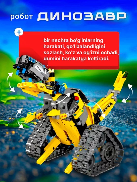 Yoritgichli 3D kosmonavt 3 tasi 1 da rivojlantiruvchi konstruktor, Valli robot