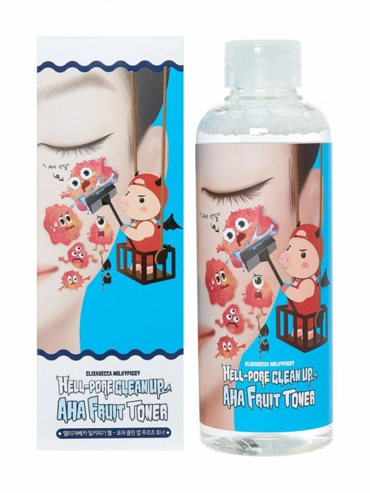 Очищающий тонер для лица с фруктовыми кислотами Elizavecca Milky Piggy, 200 мл