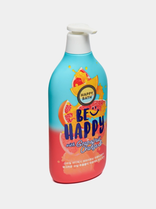 Гель для душа, Happy bath, мягко очищает кожу, увлажняет и смягчает её, 900 мл