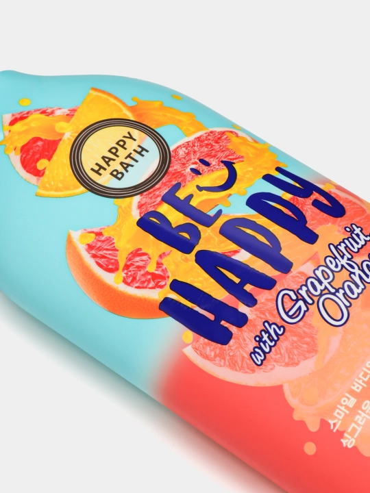 Гель для душа, Happy bath, мягко очищает кожу, увлажняет и смягчает её, 900 мл