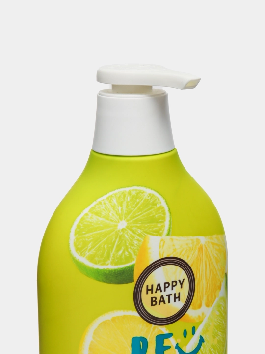 Гель для душа, Happy bath, мягко очищает кожу, увлажняет и смягчает её, 900 мл