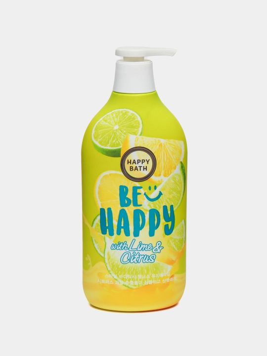 Гель для душа, Happy bath, мягко очищает кожу, увлажняет и смягчает её, 900 мл