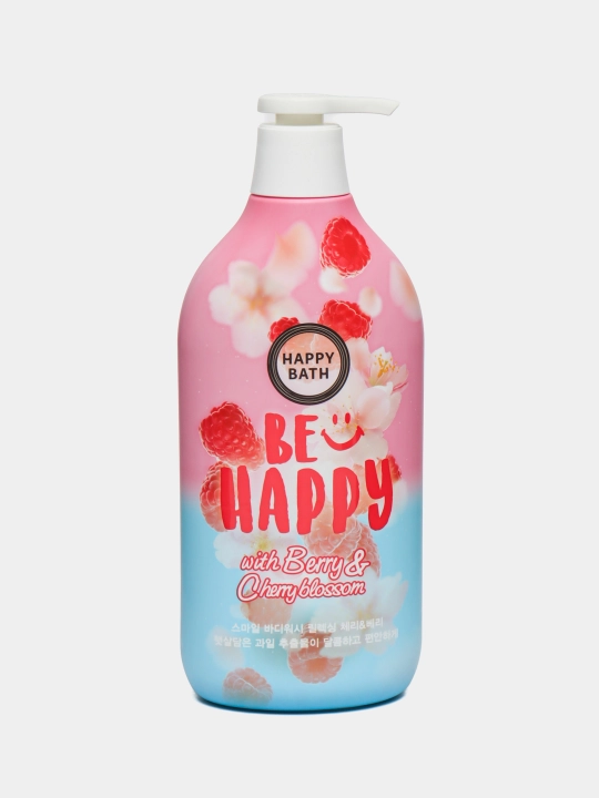 Гель для душа, Happy bath, мягко очищает кожу, увлажняет и смягчает её, 900 мл