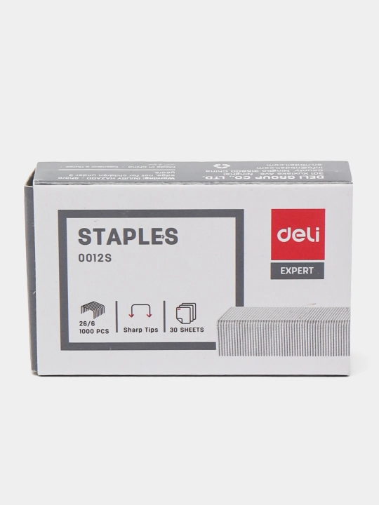 Deli 0012S stepler qistirgichlari, №26/6, 1000 dona