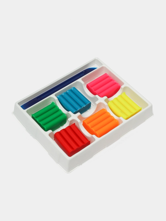 Plastilin Leo O'ynang LPMCF-0106, neon ranglar, 6 ta rang, 72 g