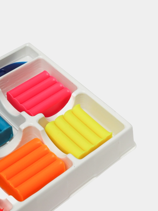 Plastilin Leo O'ynang LPMCF-0106, neon ranglar, 6 ta rang, 72 g