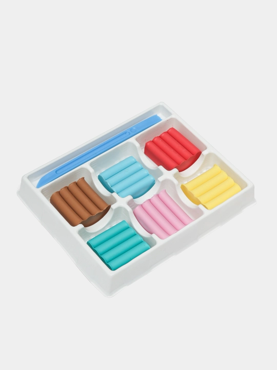 Пластилин Лео Играй LPMCP-0106 классический, пастельные цвета, 6 цветов, 72 г